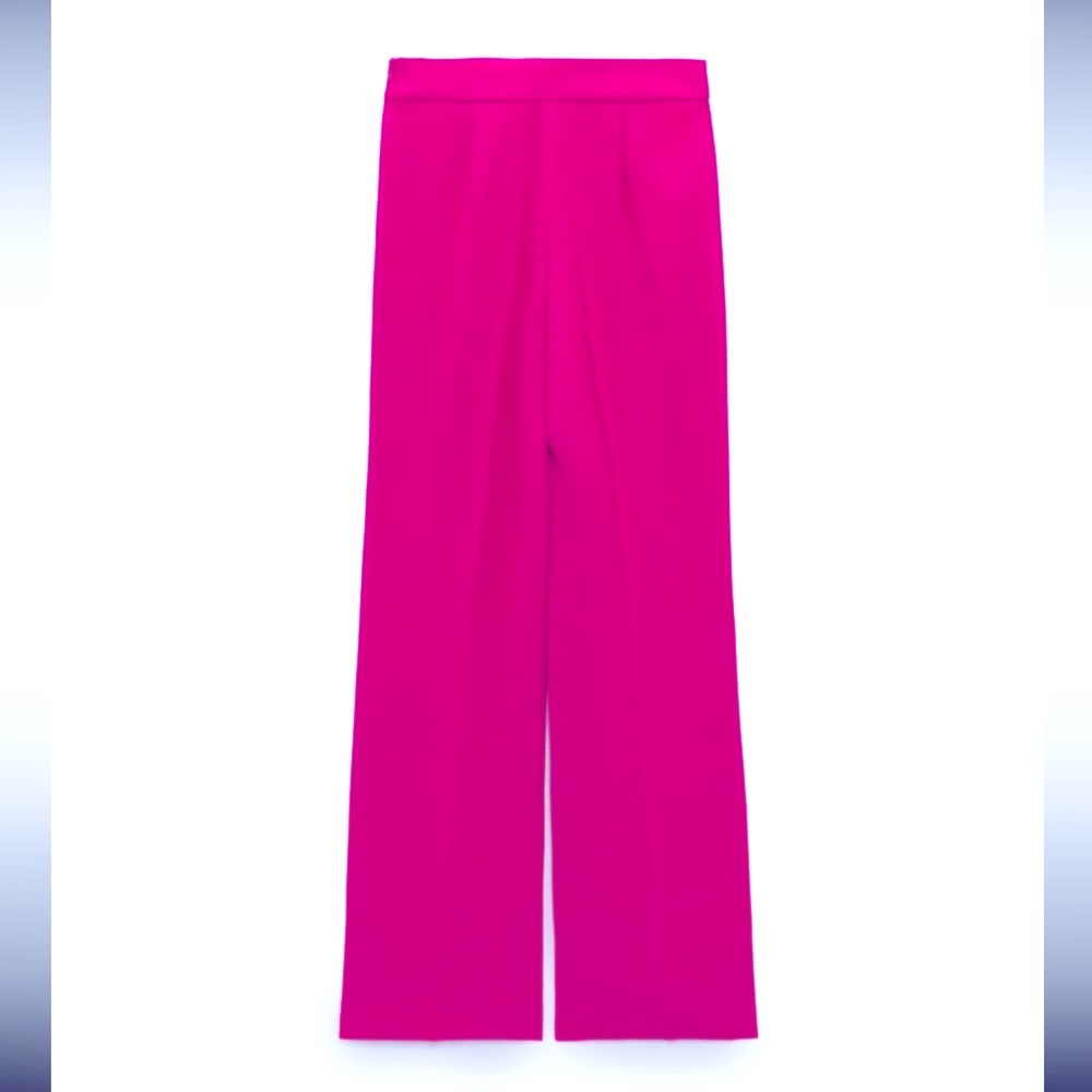 Zara long flowing neon pink pants - Picture 9 of 16